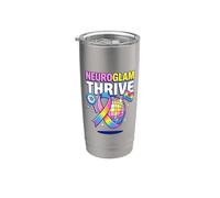 Neuroglam Thrive No Apologies Neurodiversity Pride Attitude Stainless Steel Insulated Tumbler