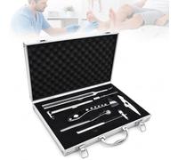 Neurological Examination Diagnostic Set, 7 Piece Kit for Sensation Testing, Includes Tuning Fork, Reflex Hammer, Monofilament, Sensory Tools