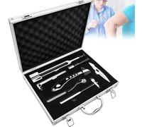 Neurological Examination Set, 7-Piece Diagnostic Set with Aluminum Box, Ergonomic Design, for Testing Of Pinprick Sensation, Touch Pressure Sensation, Temperature, Vibration Sensation and Tendon Refle