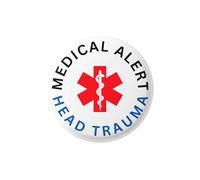 Neurological Medical Alert Badge - Epilepsy, Seizure & Cognitive Condition Awareness Pin | Visible Health Support Badge with Secure Pin Back (Head Trauma)