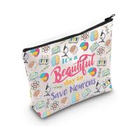 Neurologist Gift Brain Doctor Gift It’s a Beautiful Day to Save Neurons Makeup Bag for Neurosurgery Neuroscience (Neurons Bag)