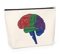 Neurologist Gifts Cosmetic Bag Brain Anatomy Gift Neurology Nurse Gifts Toiletry Bag Doctor Appreciation Birthday Gifts for Women Funny Nurses Week Gifts Brain Doctor Presents Zipper Pouch