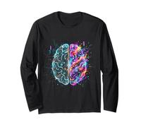 Neurologist Neuroscience Brain Left and Right Thinking Mind Long Sleeve T-Shirt
