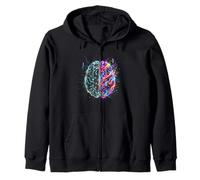Neurologist Neuroscience Brain Left and Right Thinking Mind Zip Hoodie