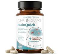 NeuroMax BrainQuick, Brain Support, Vegetarian Supplement 30 Capsules - Made in UK, Natural Cognitive Support for Memory, Focus, Mental Clarity with NeuroActive, Vitamin B1 B3 B5 CoQ10 DMAE and Zinc