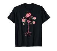 Neuron Brain Nerve Cell Floral Flower Tree Art Neuroscience T-Shirt