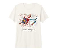 Neuron Diagram Labeled Nerve Cell Premium T-Shirt