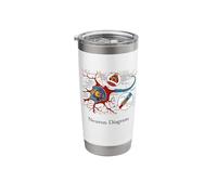 Neuron Diagram Labeled Nerve Cell Stainless Steel Insulated Tumbler