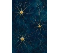 NeuroNotes: Lined Hardcover Journal with Unique Black & White Watercolor Neurons on Every Page - 128 Pages, College Ruled (7mm, 6x9)
