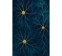 NeuroNotes: Lined Paperback Journal with Unique Black & White Watercolor Neurons on Every Page - 128 Pages, College Ruled (7mm, 6x9)