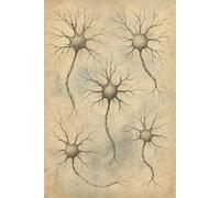 NeuroNotes: Scientific Plate Edition. Lined Paperback Journal with Unique Black & White Watercolor Neurons on Every Page - 128 Pages, College Ruled (7mm, 6x9)