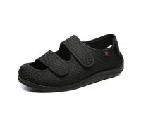 Neuropathy Shoes for Women,Adjustable Strap Wide,Extra Wide Shoes for Women,Comfortable Breathable,Diabetic Shoes for Women,Indoor Outdoor Unisex(Black,8.5 UK)