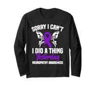 Neuropathy Warrior Awareness Yesterday Neuropathy Awareness Long Sleeve T-Shirt