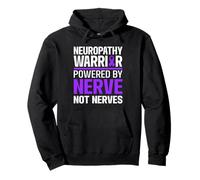 Neuropathy Warrior Powered By Nerve Not Nerves Quote Pullover Hoodie