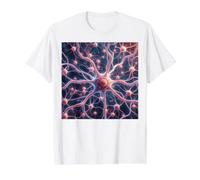 Neuroscience - Astrocyte Microscopy Central Nervous System Value Graphic T-Shirt, Men, White, M