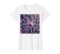 Neuroscience - Astrocyte Microscopy Central Nervous System Value Graphic T-Shirt, Women, White, XL