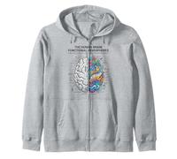 Neuroscience Brain Analytical vs Creative Mind Concept Zip Hoodie