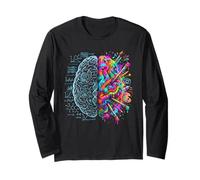 Neuroscience Brain Left and Right Thinking Creativity Logic Long Sleeve T-Shirt