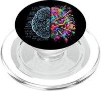 Neuroscience Brain Left and Right Thinking Creativity Logic PopSockets PopGrip for MagSafe