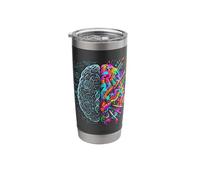 Neuroscience Brain Left and Right Thinking Creativity Logic Stainless Steel Insulated Tumbler
