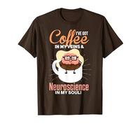 Neuroscience, Medical Technologist Neurological Anatomy T-Shirt, Men, Brown, X-Large
