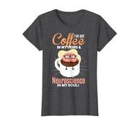 Neuroscience, Medical Technologist Neurological Anatomy T-Shirt, Women, Dark Heather Grey, XX-Large