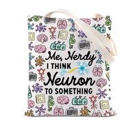 Neuroscientists Gift Neuroscience Lovers Handbag Brain Nurse Doctor Tote Bag Med Student Graduation Gift (NERDY-T UK)