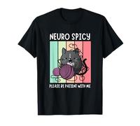 Neurospicy Cat Spicy Brain Neurodivergent Pride T-Shirt