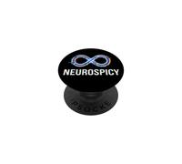 Neurospicy Infinity Loop | Autism ADHD Humor - Glitch Art PopSockets Adhesive PopGrip