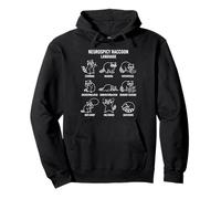 Neurospicy Raccoon Language - Fun Autism ADHD Pride Pullover Hoodie