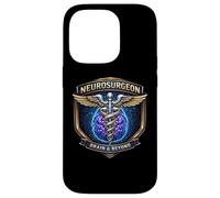 Neurosurgeon Brain And Beyond Caduceus Badge Surgery Doctor Case for iPhone 14 Pro
