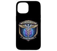 Neurosurgeon Brain And Beyond Caduceus Badge Surgery Doctor Case for iPhone 15