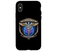 Neurosurgeon Brain And Beyond Caduceus Badge Surgery Doctor Case for iPhone X/XS