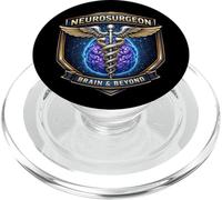 Neurosurgeon Brain And Beyond Caduceus Badge Surgery Doctor PopSockets PopGrip for MagSafe