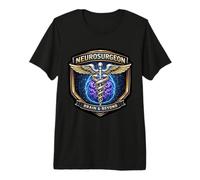 Neurosurgeon Brain and Beyond Caduceus Badge Surgery Doctor Premium T-Shirt