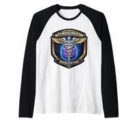 Neurosurgeon Brain and Beyond Caduceus Badge Surgery Doctor Raglan Baseball Tee