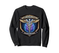 Neurosurgeon Brain And Beyond Caduceus Badge Surgery Doctor Sweatshirt