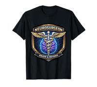 Neurosurgeon Brain and Beyond Caduceus Badge Surgery Doctor T-Shirt