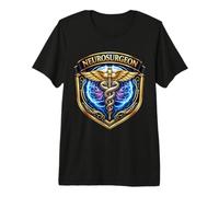 Neurosurgeon Caduceus Badge Brain Surgery Doctor Medical MD Premium T-Shirt