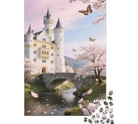 Neuschwanstein Castle 1000 Piece Adult Jigsaw Puzzles The Castle Jigsaws Challenging Game Family Challenging Educational Games Home Decoration for Home Decoration Gifts 1000pcs (75x50cm)