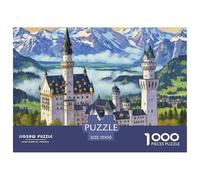 Neuschwanstein Castle 1000 Piece Jigsaw Puzzle Architecture for Age 12+ Challenging Gift Memory Games Stress Relief 70x50cm/1000pcs