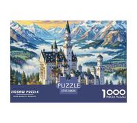 Neuschwanstein Castle 1000 Piece Jigsaw Puzzle Architecture for Age 12+ Fun Gift Memory Games Stress Relief 38x26cm/1000pcs