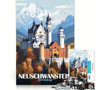 Neuschwanstein Castle 1000 Piece Jigsaw Puzzle for Teenagers Logic Sense Toy Quiet Hobby Smooth Edge Unique Gift (38x26cm)