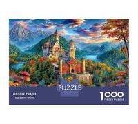 Neuschwanstein Castle 1000 Piece Jigsaw Puzzle with Whimsical Design - A Charming Challenge for Adults And Kids Age 14 Years Up70x50cm/1000pcs