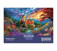 Neuschwanstein Castle 1000 Piece Jigsaw Puzzle with Whimsical Design - A Charming Challenge for Adults And Kids Age 14 Years Up38x26cm/1000pcs