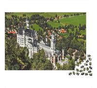 Neuschwanstein Castle 1000 Piece Jigsaw Puzzles for Adults Festive Gifts Family Challenging Educational Challenge Home Decoration for Adults And Kids Age 12 Years Up 1000pcs (75x50cm)