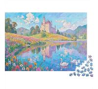 Neuschwanstein Castle 1000 Pieces Adult Jigsaw Puzzles Festive Gifts Family Challenging Educational Games Home Decoration for Adults Gifts Ideas 1000pcs (75x50cm)