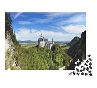 Neuschwanstein Castle 1000 Pieces Jigsaw Puzzles for Adults Festive Gifts Family Challenging Educational Challenge Home Decoration for Adults And Kids Age 12 Years Up 1000pcs (75x50cm)