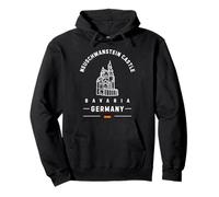 Neuschwanstein Castle Bavaria German Flag Germany Pullover Hoodie