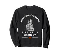 Neuschwanstein Castle Bavaria German Flag Germany Sweatshirt